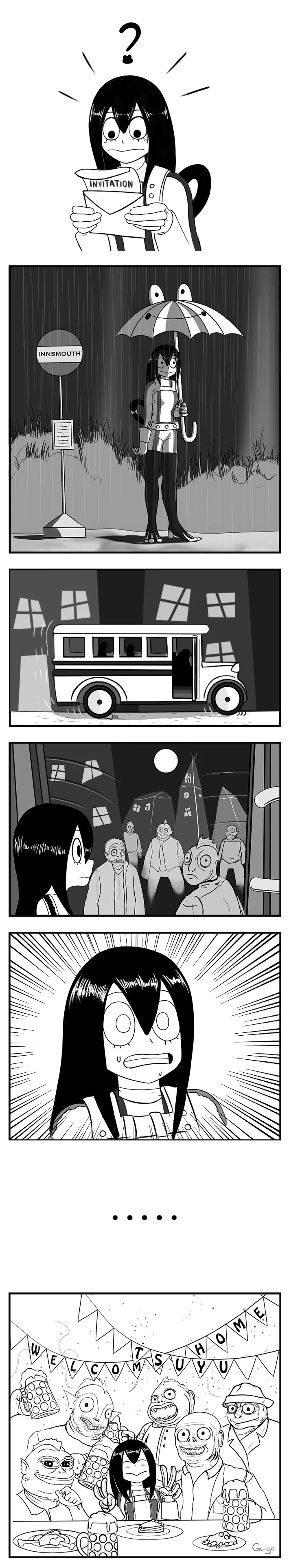(히로아카) 수상한 초대장을 받은 츠유 Manhwa.