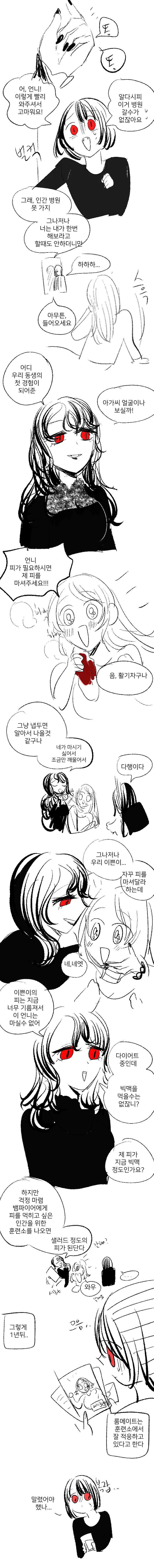 새로 구한 룸메이트가 뱀파이어인 만화.manhwa - 이미지 2