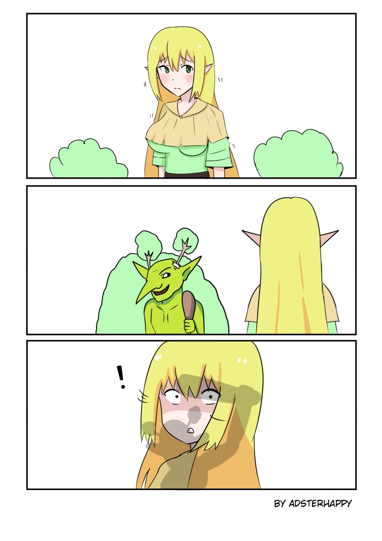 고블린에게 습격받은 미소녀 엘프.MANGA