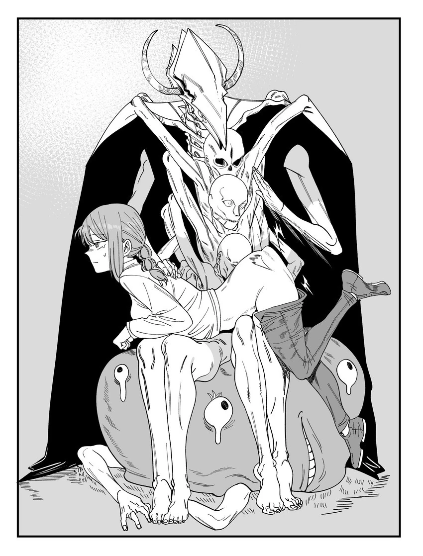 체인소맨) 어둠의 악마에게 붙잡힌 마키마.manga
