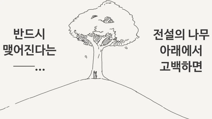 고백하면 이뤄진다는 전설의 나무.manwha
