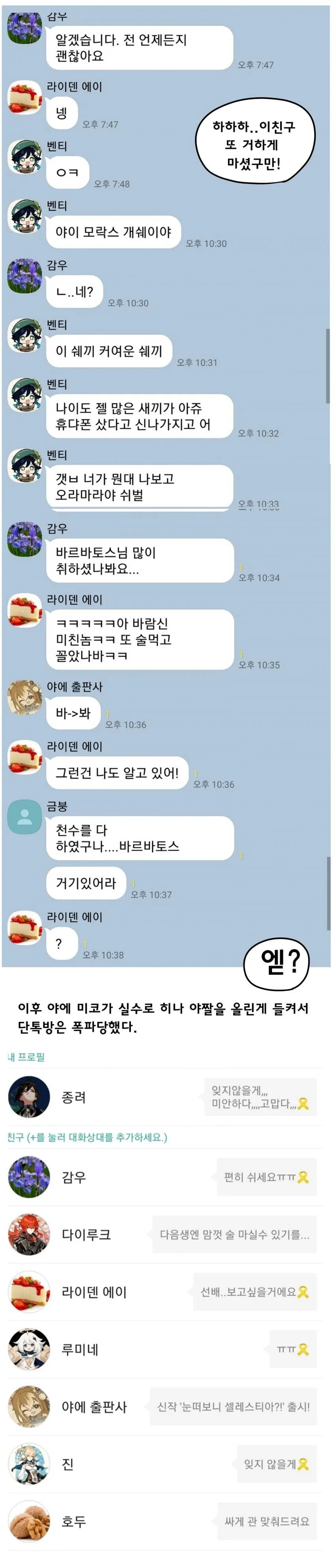 원신) 단톡방 만드는 법 배우고 친구들 초대해본 할아버지.manhwa - 이미지 5