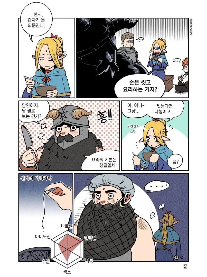 던전밥)요리의 기본은 청결.manwha