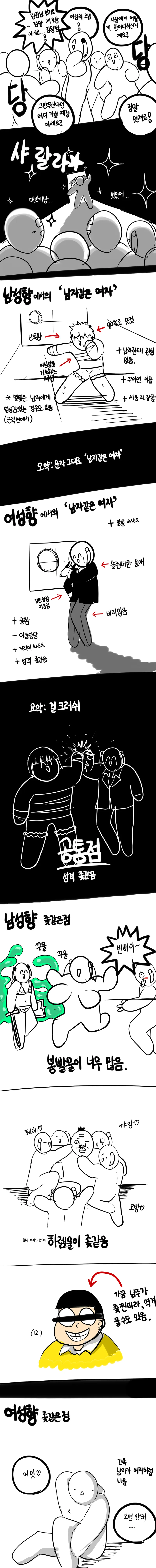스압)남성향 여성향 차이점 분석하는 만화.manwha - 이미지 10