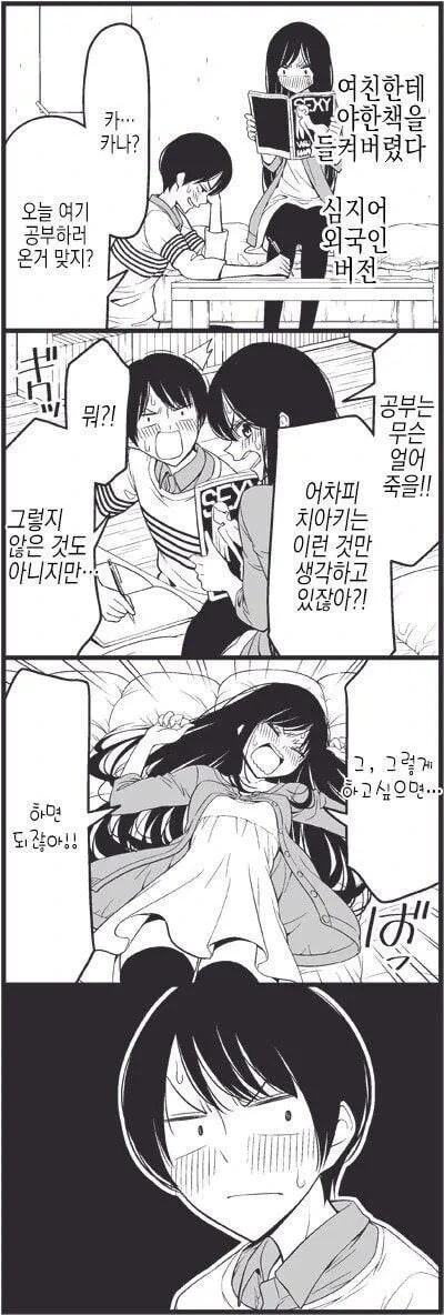 ㅆㄷ)여자친구에게 ㅇㅎ책을 들킨 manhwa