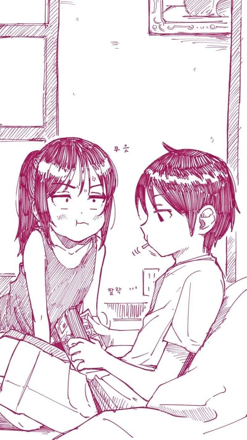 오빠에게 먹이 주는 여동생 - 이미지 2