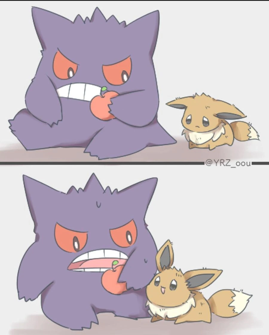 포켓몬) 이브이가 블래키로 진화하는 만화