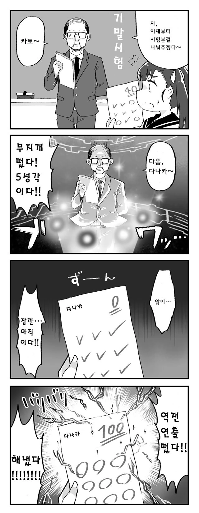 시험점수를 가챠연출로 알려주는.Manhwa