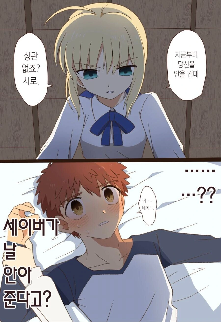 Fate) 시로를 안겠다는 세이버