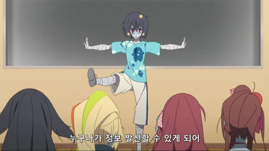 애니속 좀비의 모습