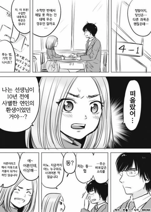 수학을 못하는 여학생 만화