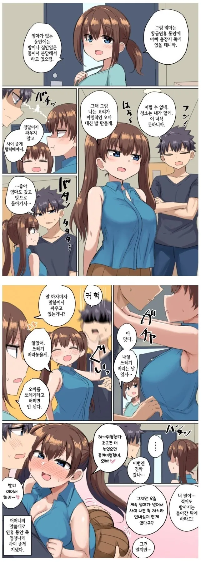 사이가 나쁜 남매 망가
