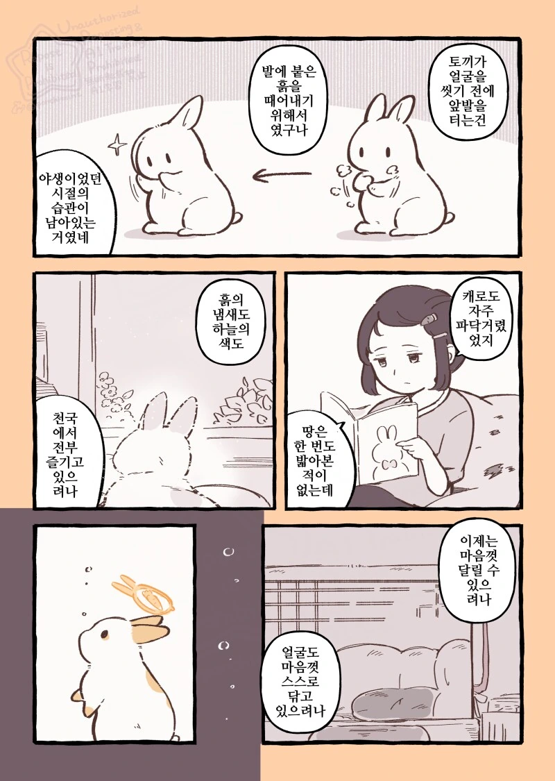 천국에 간 토끼 만화 - 이미지 2