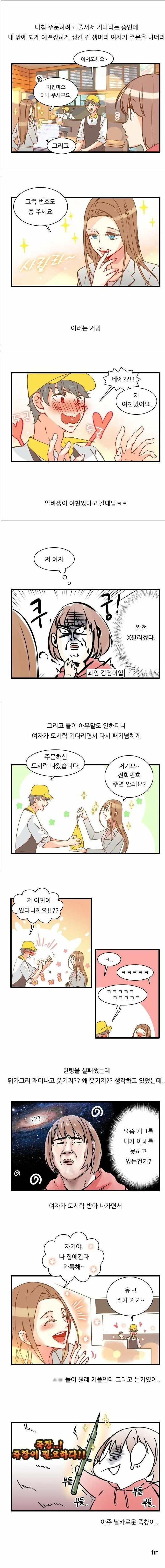 여자한테 번호안주는 알바생 만화.manhwa