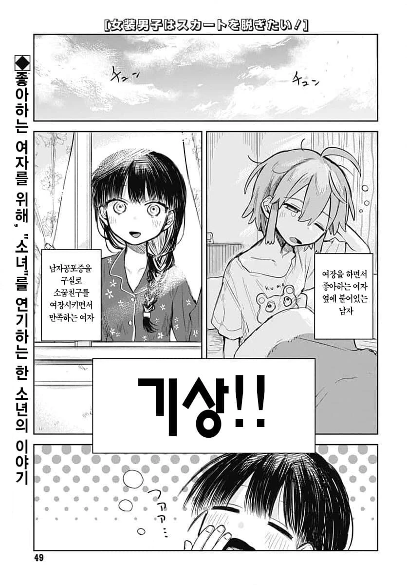남성공포증인척 소꿉친구를 여장시켜 변태짓하는.manhwa