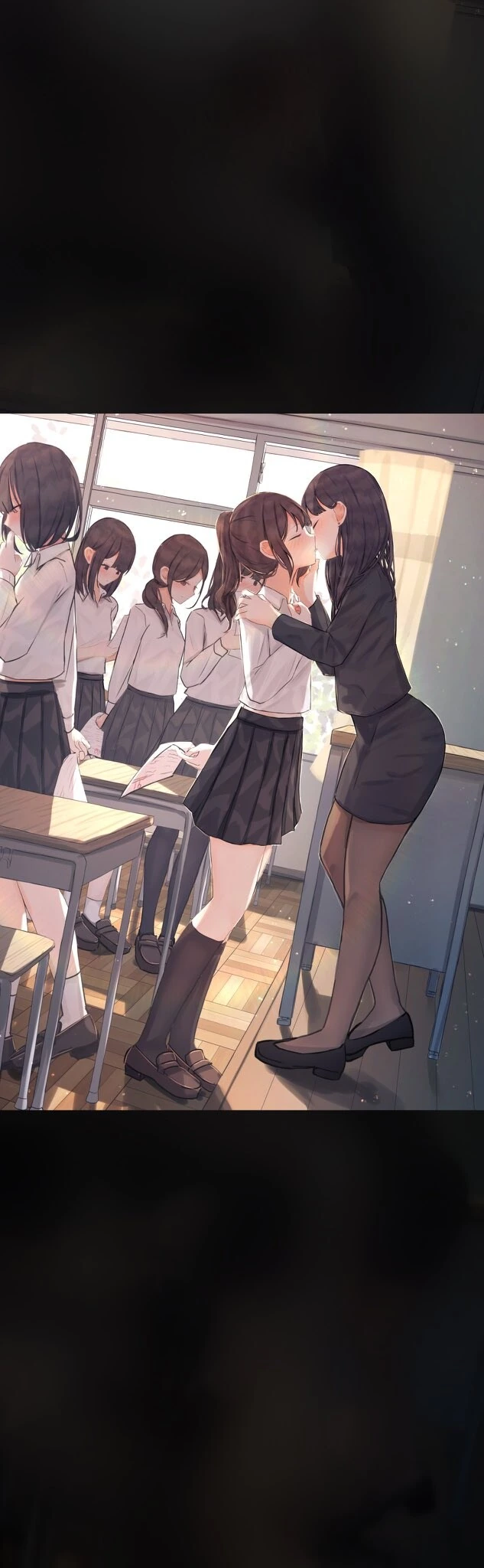 백합) 점수 순으로 키스하는 선생님