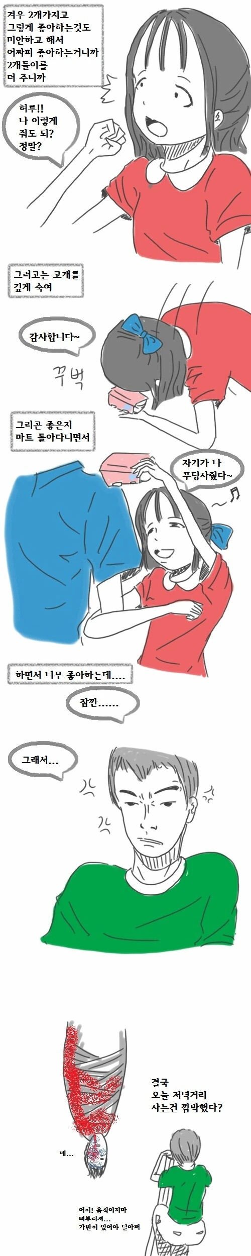 남자가 작은 여친이랑 사귀는 manga 일부 - 이미지 4