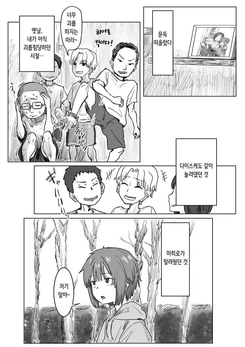 괴롭힘 당하던 걸 말려주던 소꿉친구.manga