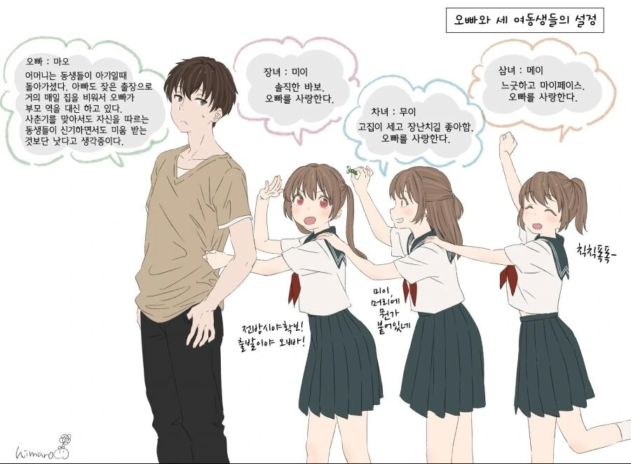 띠동갑 오빠가 여동생들 키운 만화