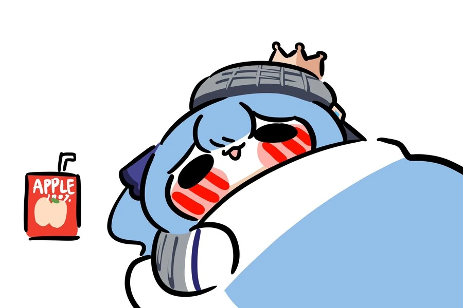 버튜버) 사과쥬스 먹는 만화