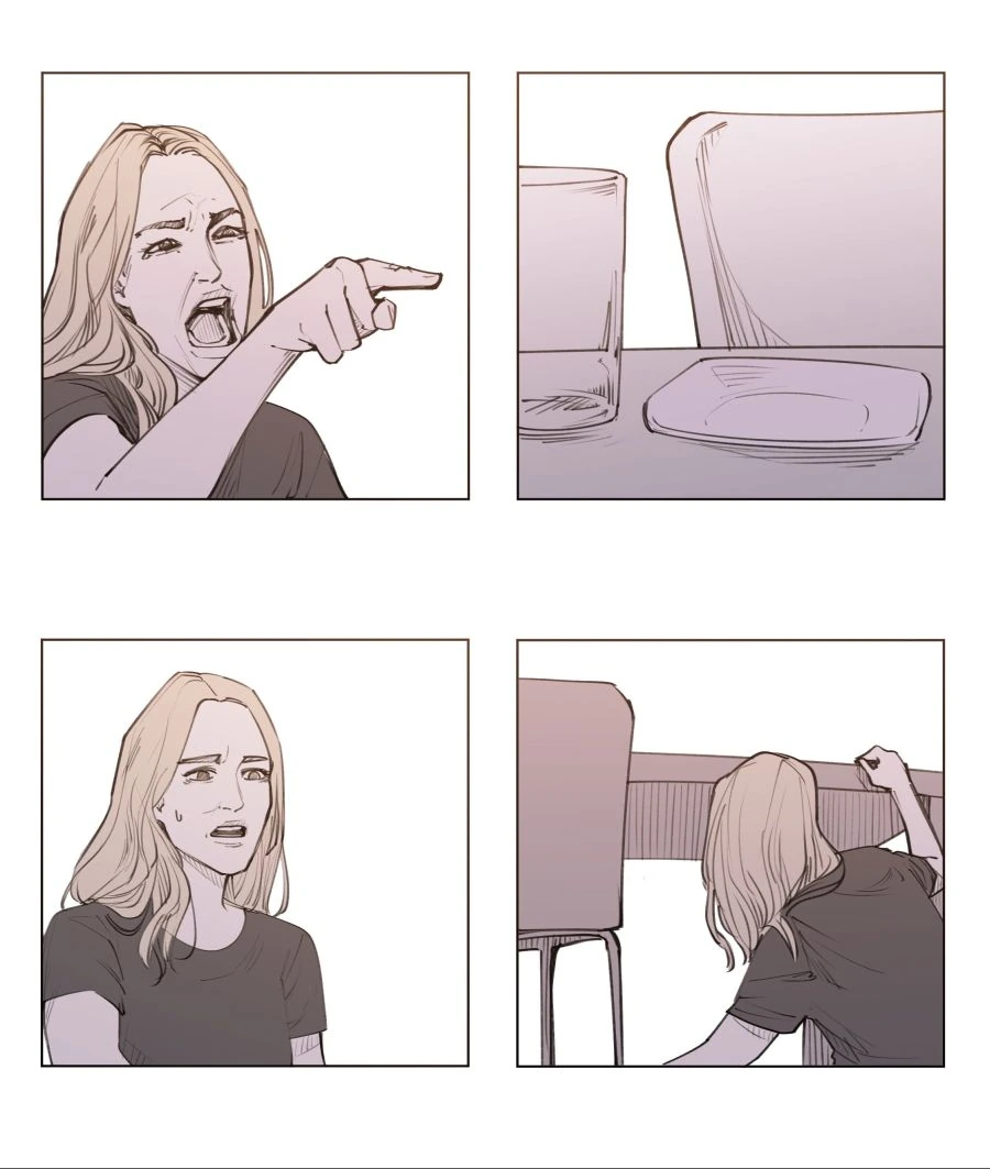 고양이에게 삿대질 하는 만화.manwha