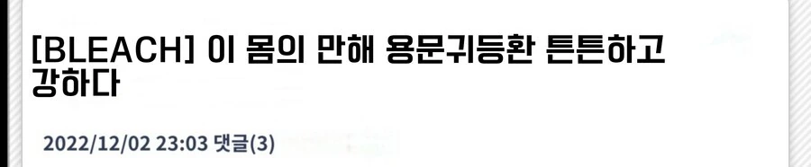 블리치)용문귀등환-멋있고 강하다