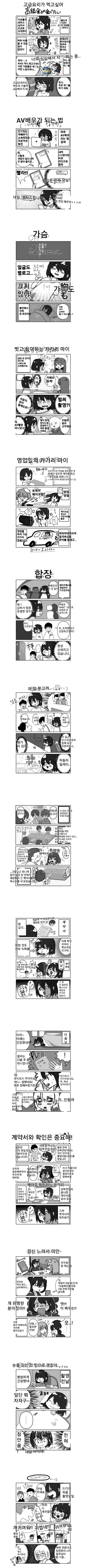AV여배우가 그린 AV데뷔하는.manwha