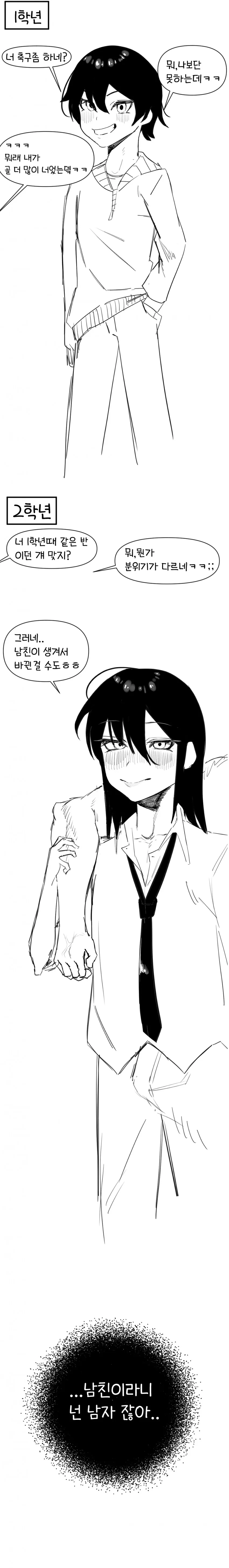 고딩들이 1년 사이에 성장하는 속도.manhwa