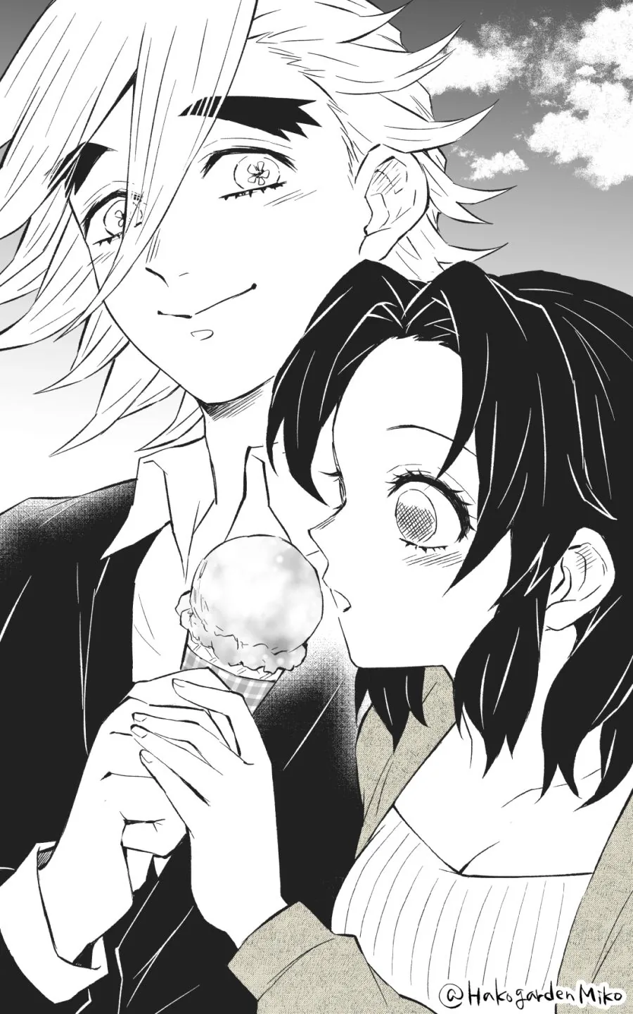 귀멸) 시노부와 도우마가 데이트 하는 만화.manhwa