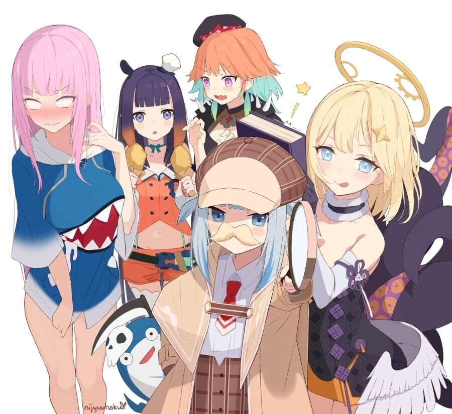버튜버) 서로 옷 갈아입은 myth멤버들.manga