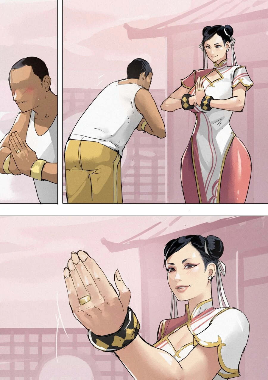 대련 하는 춘리.manhwa