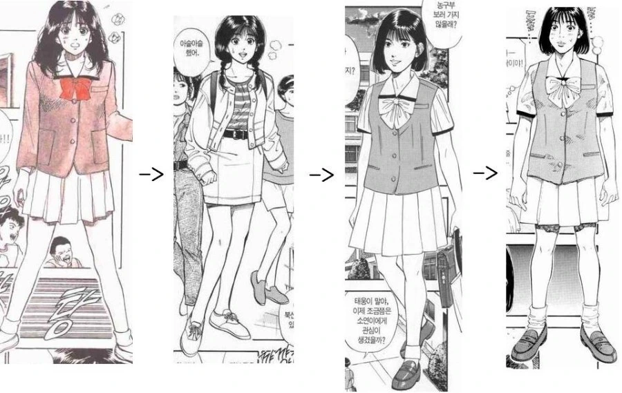 만화 히로인 중에서 외모 변화가 가장 납득갔던 인물.jpg