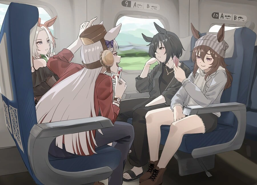 말딸) 친한(?) 후배들이랑 합석한 G1 1관 우마무스메.