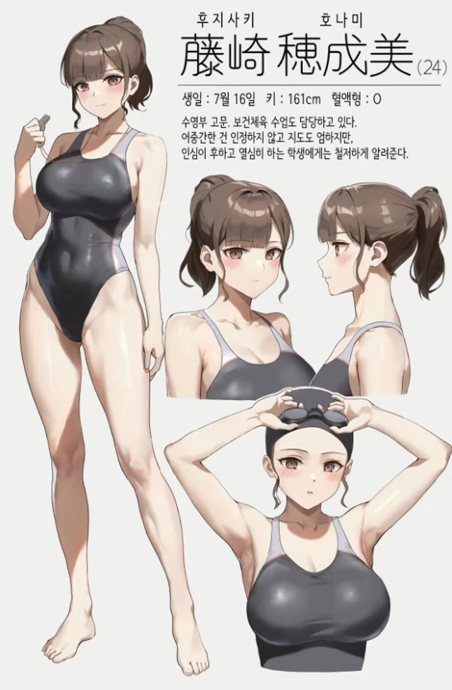 수영부 코치 여선생