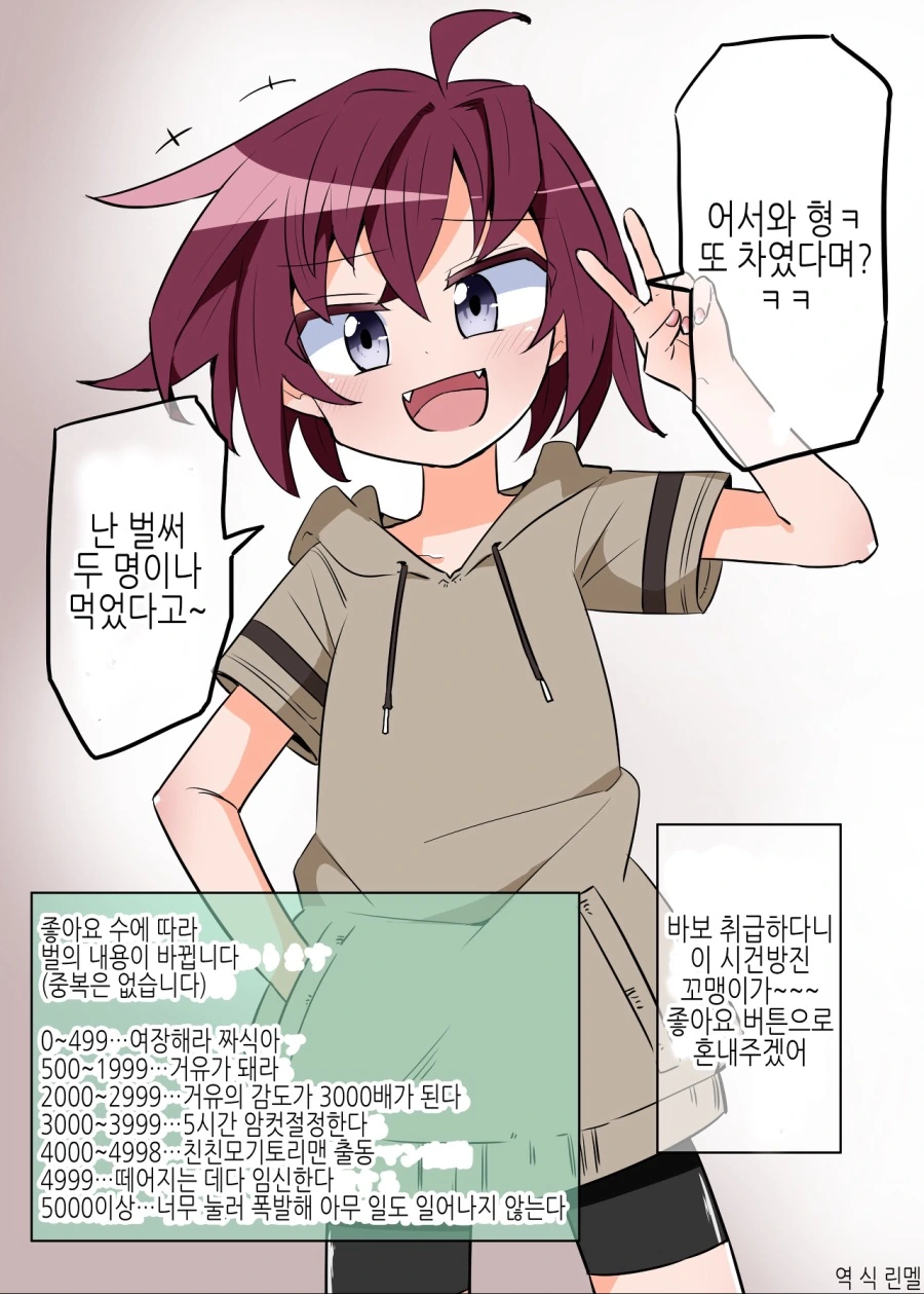 TS)여친 없는 형을 놀리는 만화