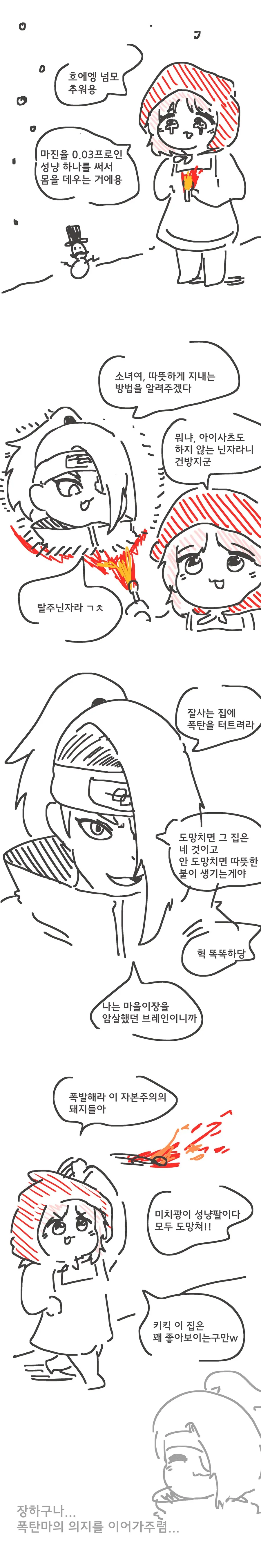 이어지는 불의 의지.manwha