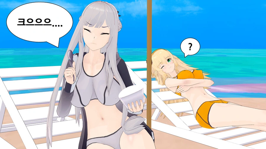 [소녀전선]마일리 빙수먹는 만화
