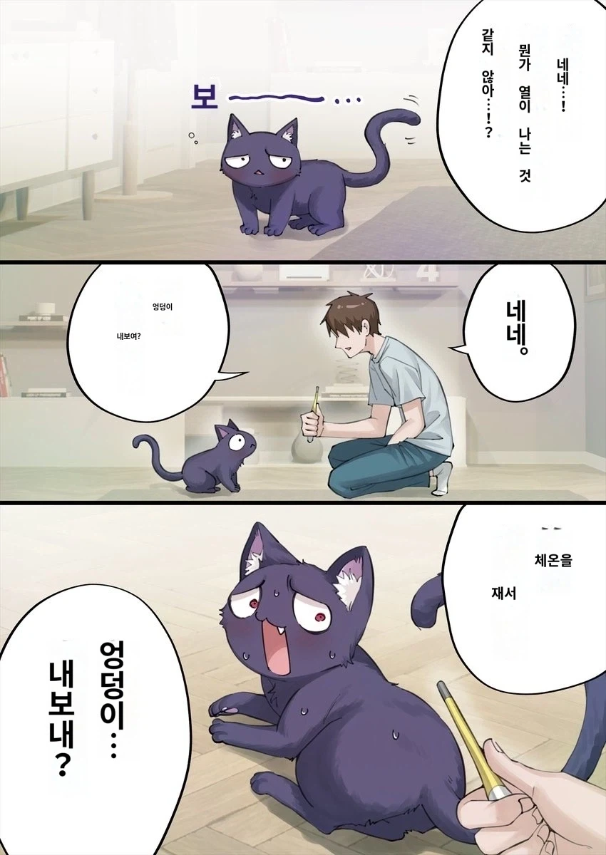 고양이 ㅇㄷ이를 막대기로 쑤시는.manhwa - 이미지 2