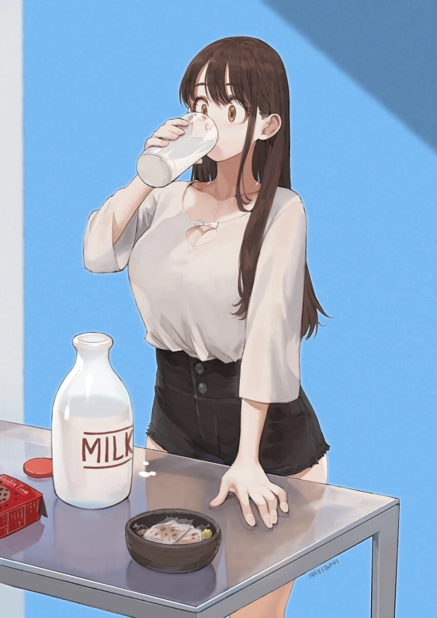 시리얼에 우유 부어야징~