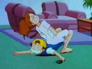 동생에게 기술을 거는 누나