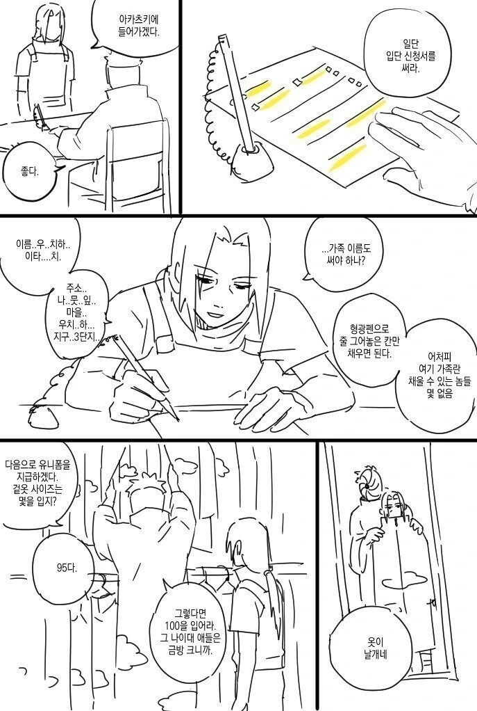 이타치가 아카츠키에 들어가는.Manhwa